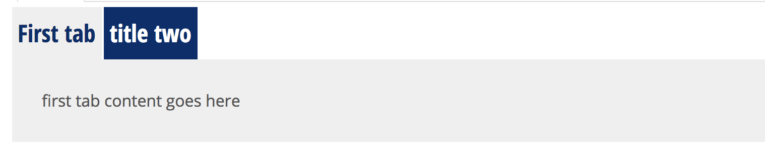 Top tabs